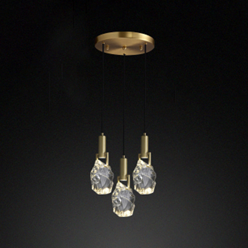 Modern Style Hanging Light Crystal Pendent Lighting Fixture for Living Room