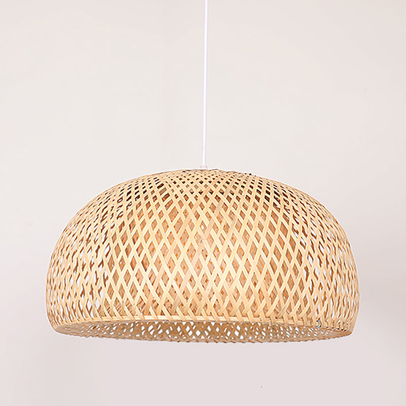 Contemporary Hanging Light Rattan Pendent Lighting Fixture for Dining Room