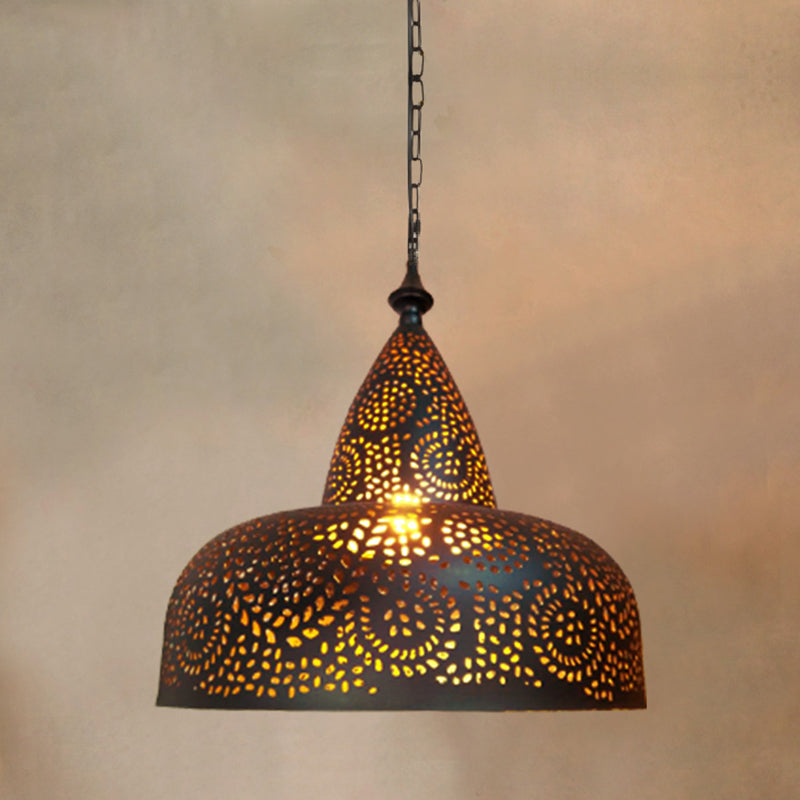 Funzione per illuminazione a pendente in metallo leggero industriale per sala da pranzo