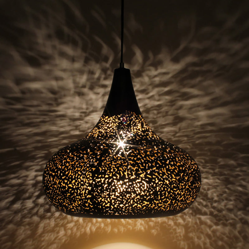 Funzione per illuminazione a pendente in metallo leggero industriale per sala da pranzo