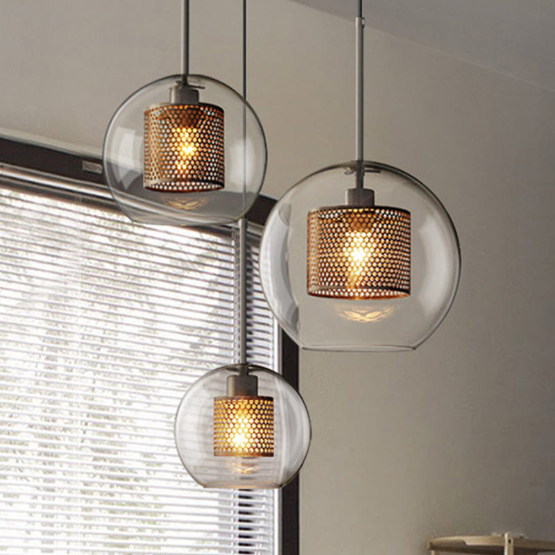 Glass Hanging Pendant Light Minimalist Dining Room Ceiling Hanging Light
