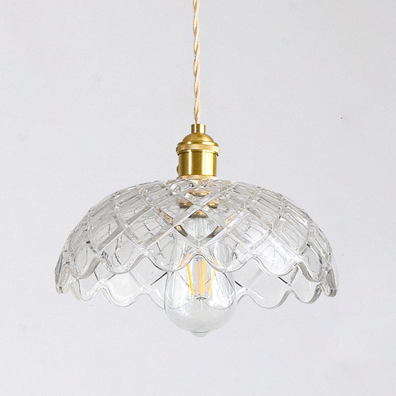 Salle à manger plafond pendentif éclairage en verre de style moderne