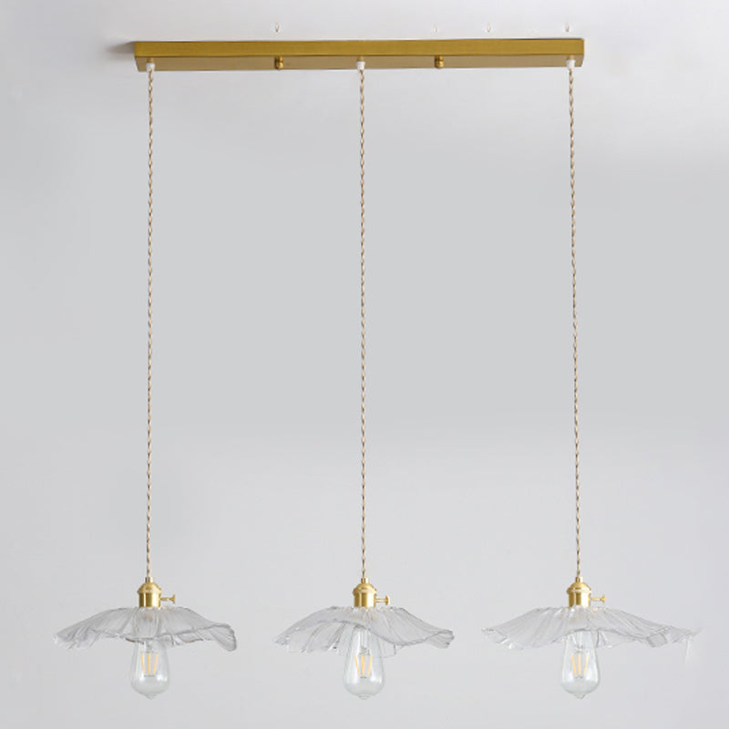 Salle à manger plafond pendentif éclairage en verre de style moderne