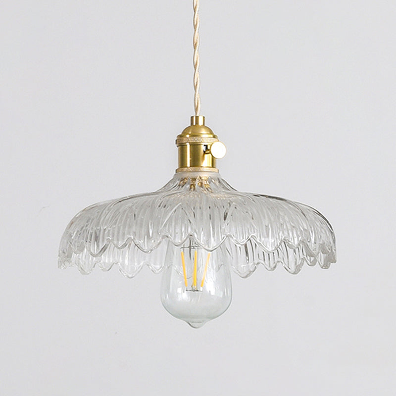 Salle à manger plafond pendentif éclairage en verre de style moderne