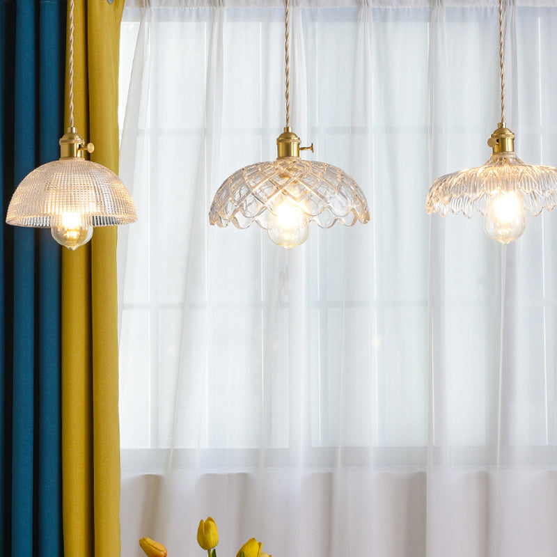 Salle à manger plafond pendentif éclairage en verre de style moderne