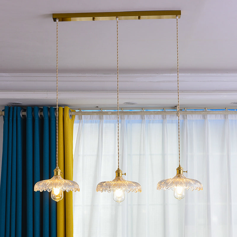 Salle à manger plafond pendentif éclairage en verre de style moderne