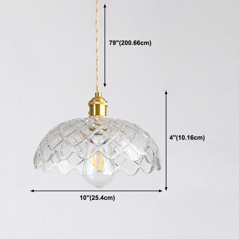 Salle à manger plafond pendentif éclairage en verre de style moderne