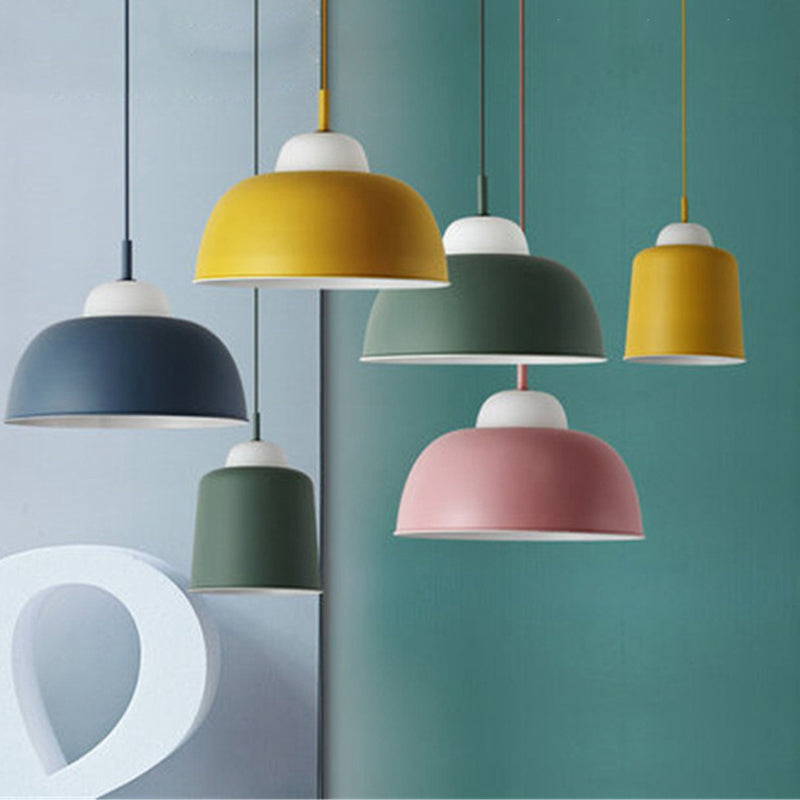 Metal Bowl Shape Hanging Pendant Light Minimalist Suspension Pendant Light