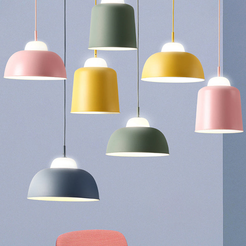 Metal Bowl Shape Hanging Pendant Light Minimalist Suspension Pendant Light