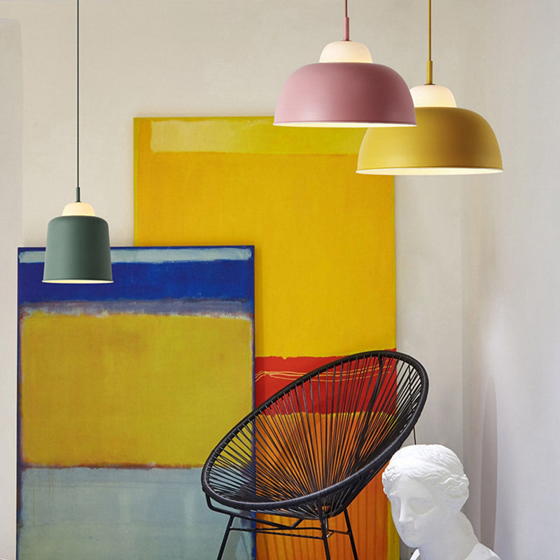 Metal Bowl Shape Hanging Pendant Light Minimalist Suspension Pendant Light