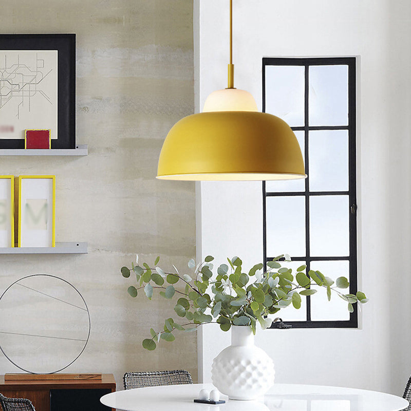 Metal Bowl Shape Hanging Pendant Light Minimalist Suspension Pendant Light