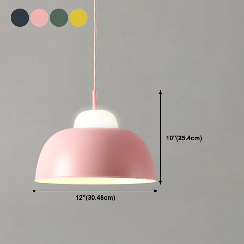 Metal Bowl Shape Hanging Pendant Light Minimalist Suspension Pendant Light