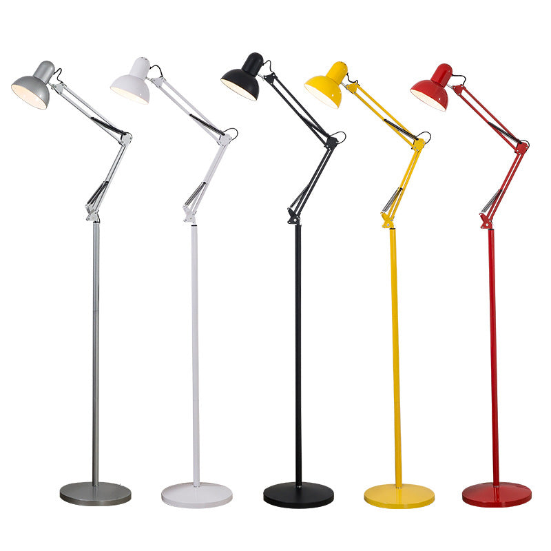 Geometric Shape Metal Floor Light Modern Style Single Light Floor Mount Light