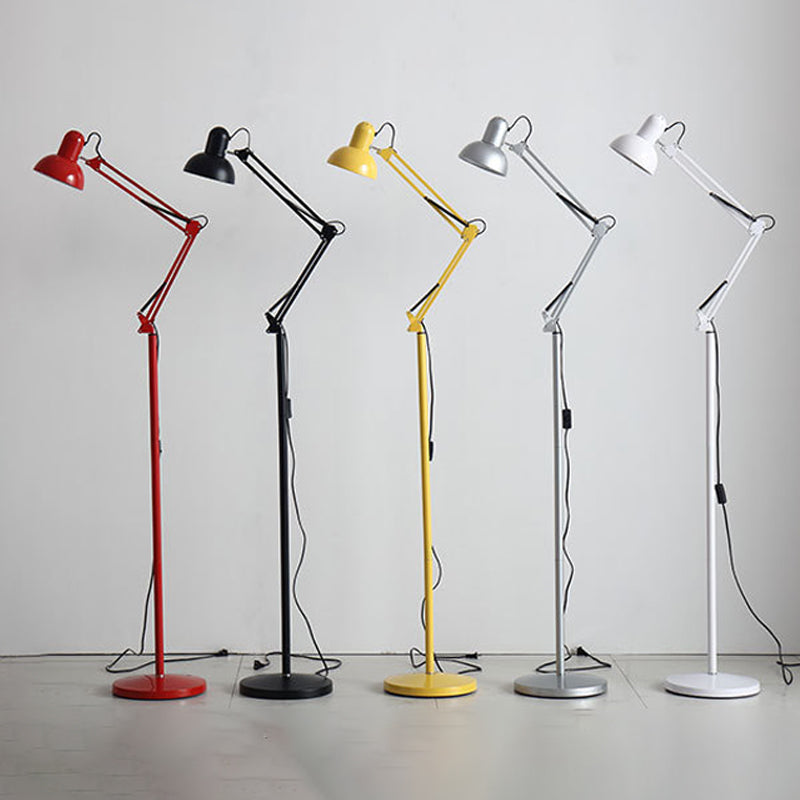 Geometric Shape Metal Floor Light Modern Style Single Light Floor Mount Light