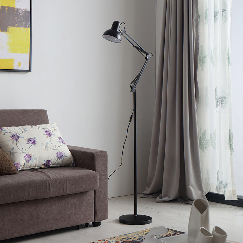 Geometric Shape Metal Floor Light Modern Style Single Light Floor Mount Light