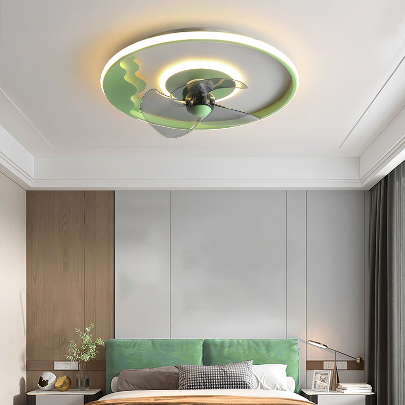 Luci ventilatori a soffitto geometrico in metallo 2 moderni luci a filo a filo lampada