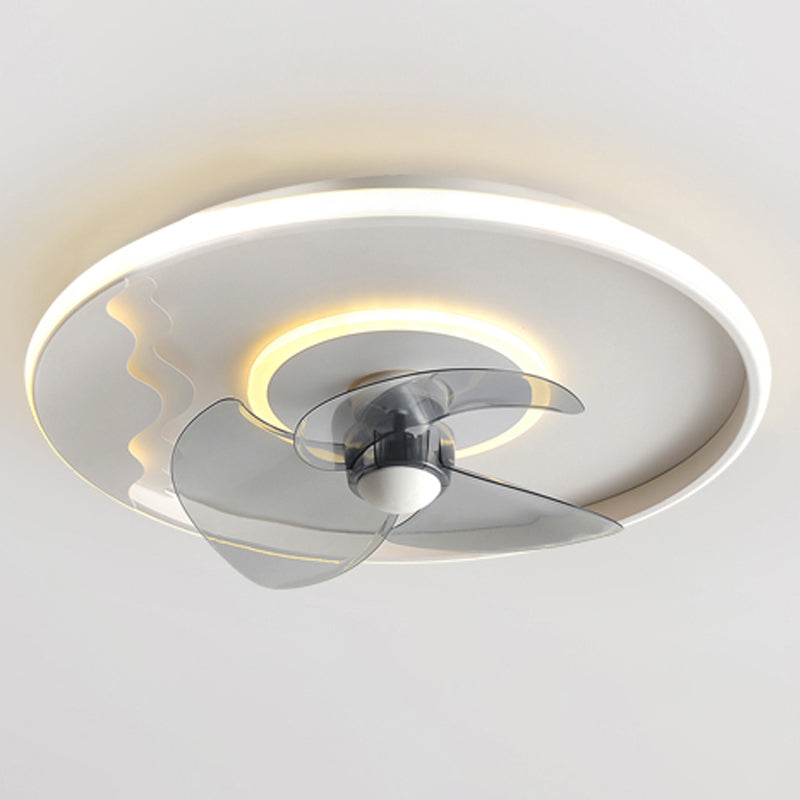 Metall Geometrische Deckenventilator Leuchten Moderne Style 2 Leuchten Flush Mount Lampe
