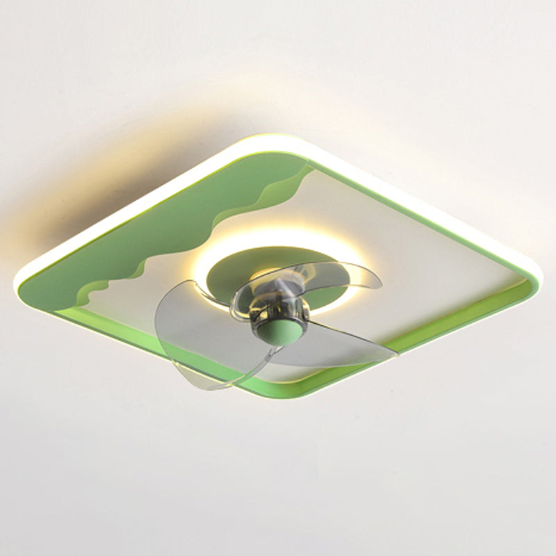 Luci ventilatori a soffitto geometrico in metallo 2 moderni luci a filo a filo lampada