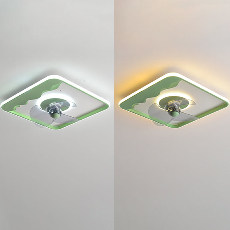 Luci ventilatori a soffitto geometrico in metallo 2 moderni luci a filo a filo lampada