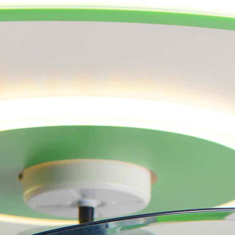Luci ventilatori a soffitto geometrico in metallo 2 moderni luci a filo a filo lampada