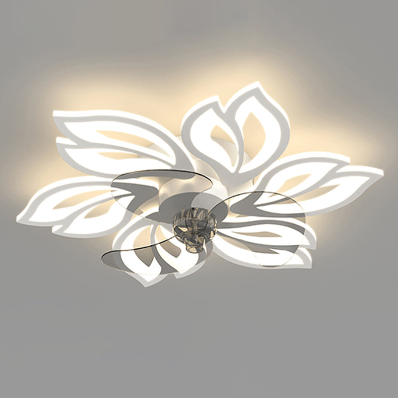 Blumenform Metall Deckenventilator Moderne Style 6 Lichter Deckenventilator Lampe