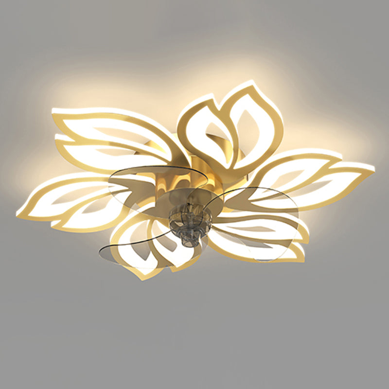 Blumenform Metall Deckenventilator Moderne Style 6 Lichter Deckenventilator Lampe