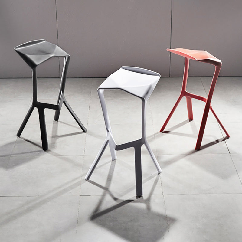 Scandinavia Style Bar-stool PP Legs Saddle Seat Stool for Kitchen Bar