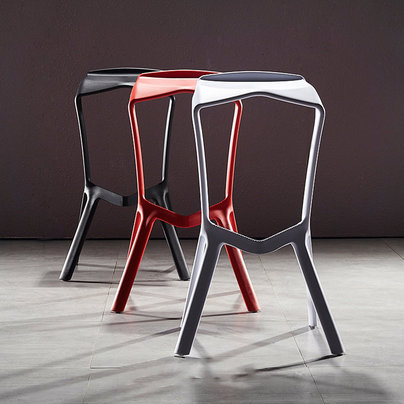 Scandinavia Style Bar-stool PP Legs Saddle Seat Stool for Kitchen Bar