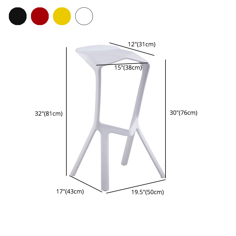 Scandinavia Style Bar-stool PP Legs Saddle Seat Stool for Kitchen Bar