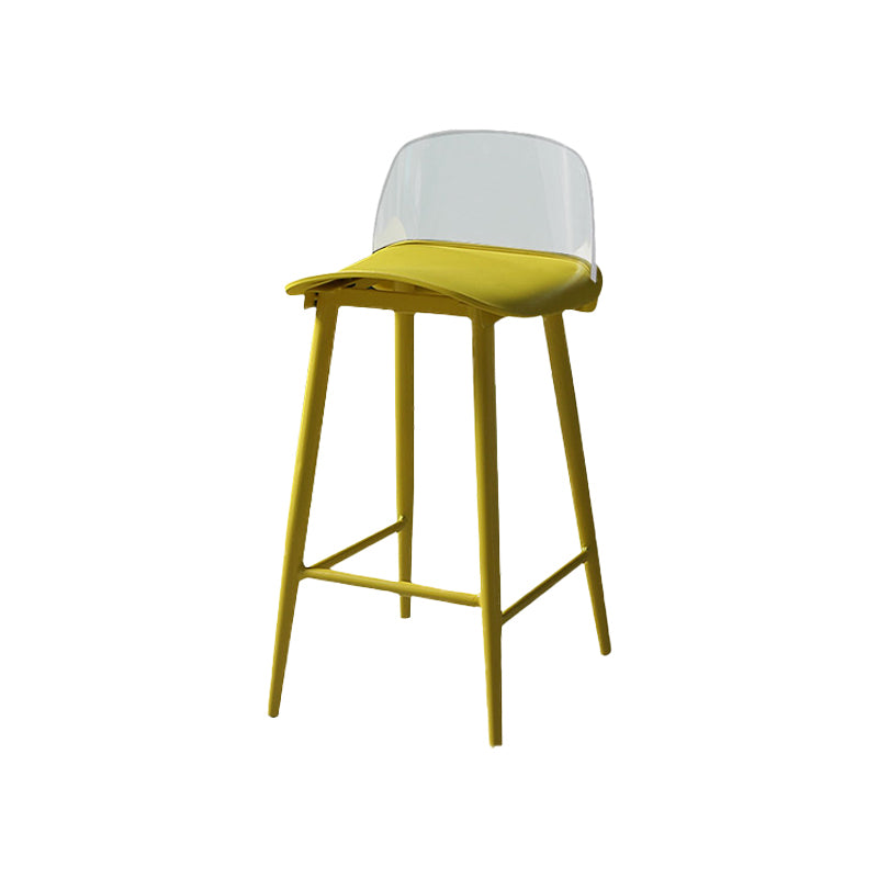 Taburete de asiento de pp de estilo industrial con patas de hierro para barra de cocina