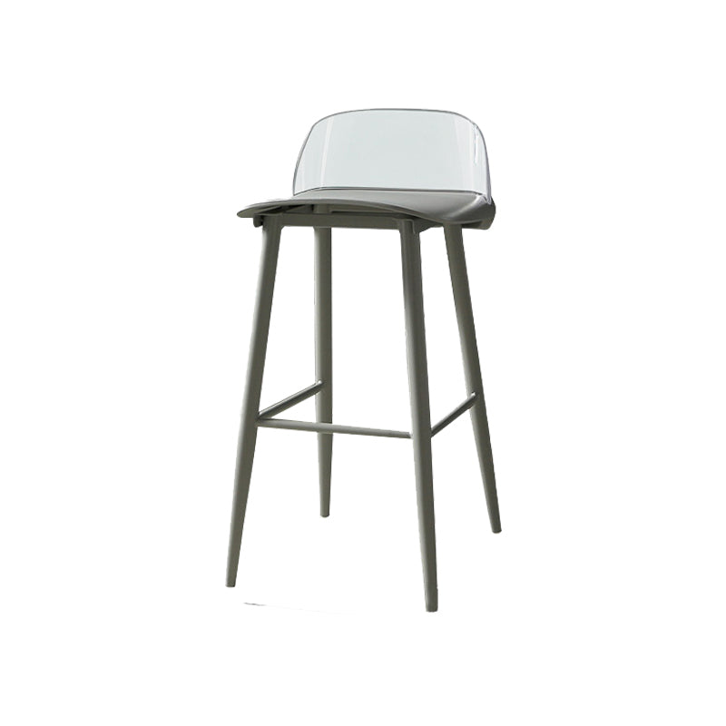 Taburete de asiento de pp de estilo industrial con patas de hierro para barra de cocina
