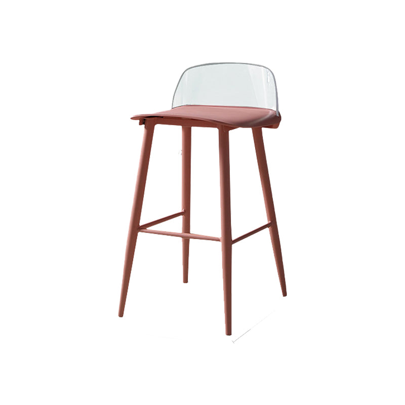 Taburete de asiento de pp de estilo industrial con patas de hierro para barra de cocina