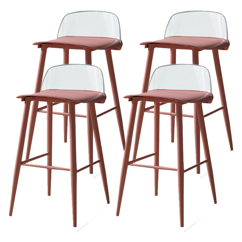 Taburete de asiento de pp de estilo industrial con patas de hierro para barra de cocina