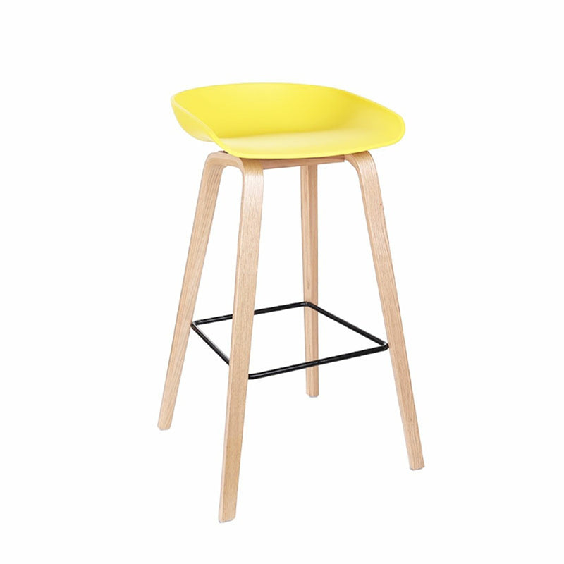 Moderner Stuhl mit Massivholz -Bar mit Fußstütze mit einem Bistro -Bistro -Hocker von Fußstützen 30 Zoll