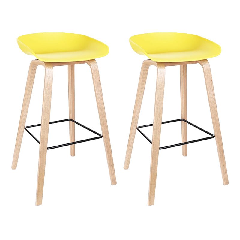 Moderner Stuhl mit Massivholz -Bar mit Fußstütze mit einem Bistro -Bistro -Hocker von Fußstützen 30 Zoll