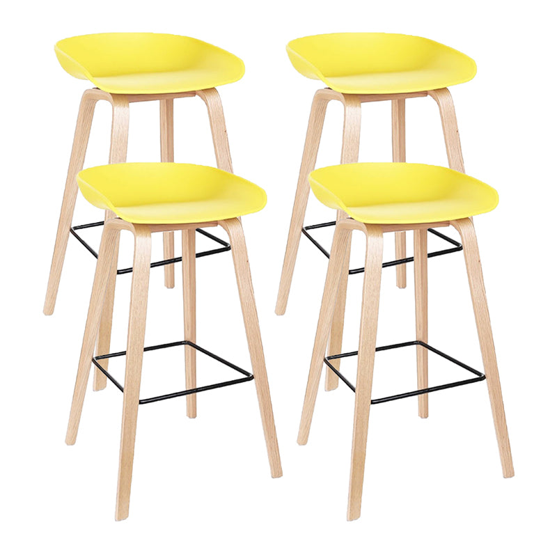 Moderner Stuhl mit Massivholz -Bar mit Fußstütze mit einem Bistro -Bistro -Hocker von Fußstützen 30 Zoll