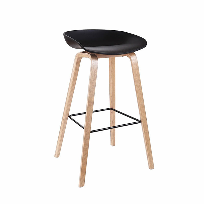 Moderner Stuhl mit Massivholz -Bar mit Fußstütze mit einem Bistro -Bistro -Hocker von Fußstützen 30 Zoll