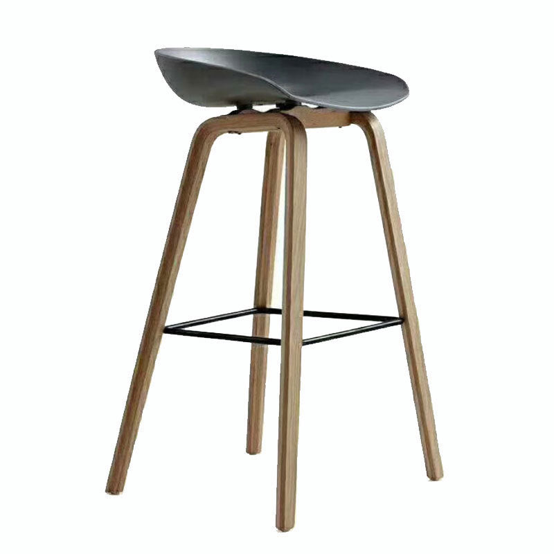 Moderner Stuhl mit Massivholz -Bar mit Fußstütze mit einem Bistro -Bistro -Hocker von Fußstützen 30 Zoll