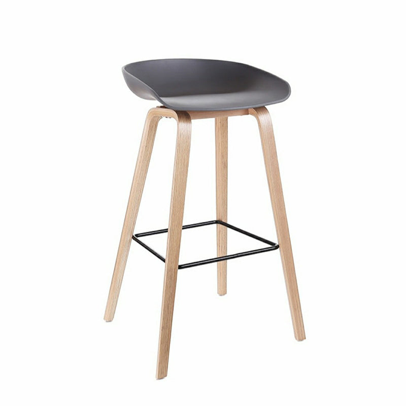 Moderner Stuhl mit Massivholz -Bar mit Fußstütze mit einem Bistro -Bistro -Hocker von Fußstützen 30 Zoll
