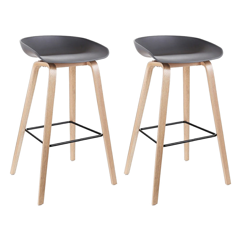 Moderner Stuhl mit Massivholz -Bar mit Fußstütze mit einem Bistro -Bistro -Hocker von Fußstützen 30 Zoll