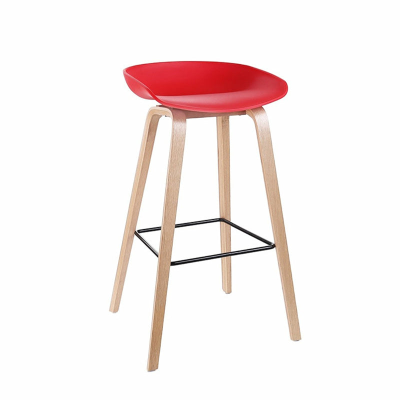 Moderner Stuhl mit Massivholz -Bar mit Fußstütze mit einem Bistro -Bistro -Hocker von Fußstützen 30 Zoll