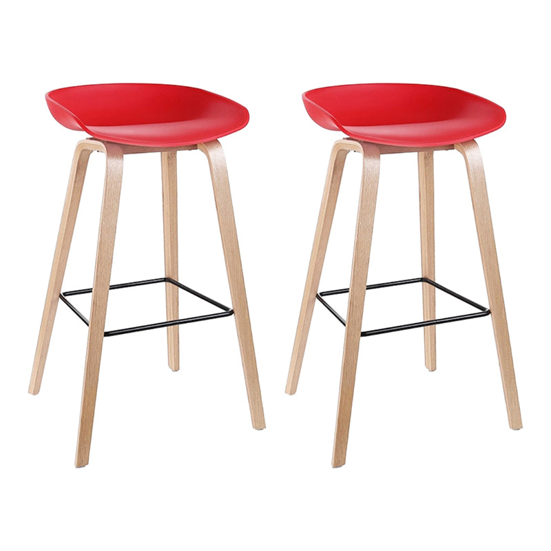 Moderner Stuhl mit Massivholz -Bar mit Fußstütze mit einem Bistro -Bistro -Hocker von Fußstützen 30 Zoll
