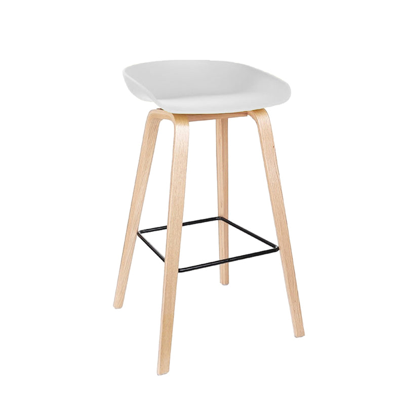 Moderner Stuhl mit Massivholz -Bar mit Fußstütze mit einem Bistro -Bistro -Hocker von Fußstützen 30 Zoll