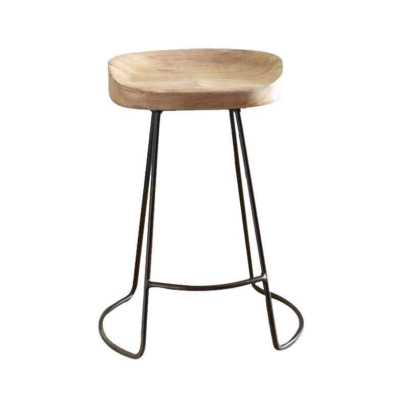 Taburete de bar de hierro de estilo moderno con reposapiés, taburete de bar informal para cocina