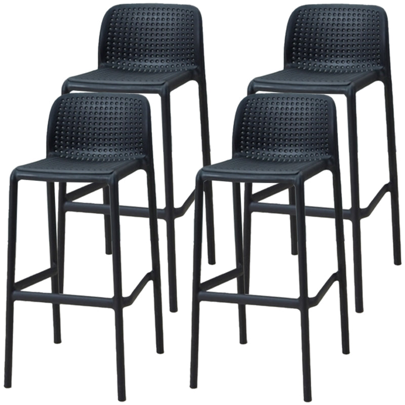 Sgabello da bar in plastica moderno sgabello da banco posteriore senza braccio con sedile di plastica e pedale