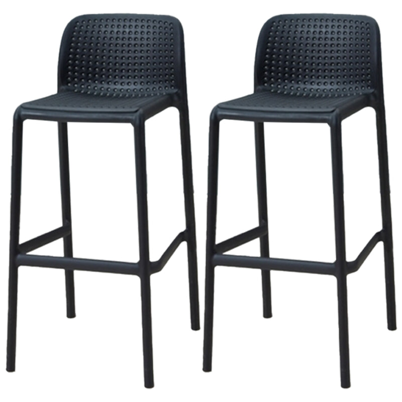Sgabello da bar in plastica moderno sgabello da banco posteriore senza braccio con sedile di plastica e pedale
