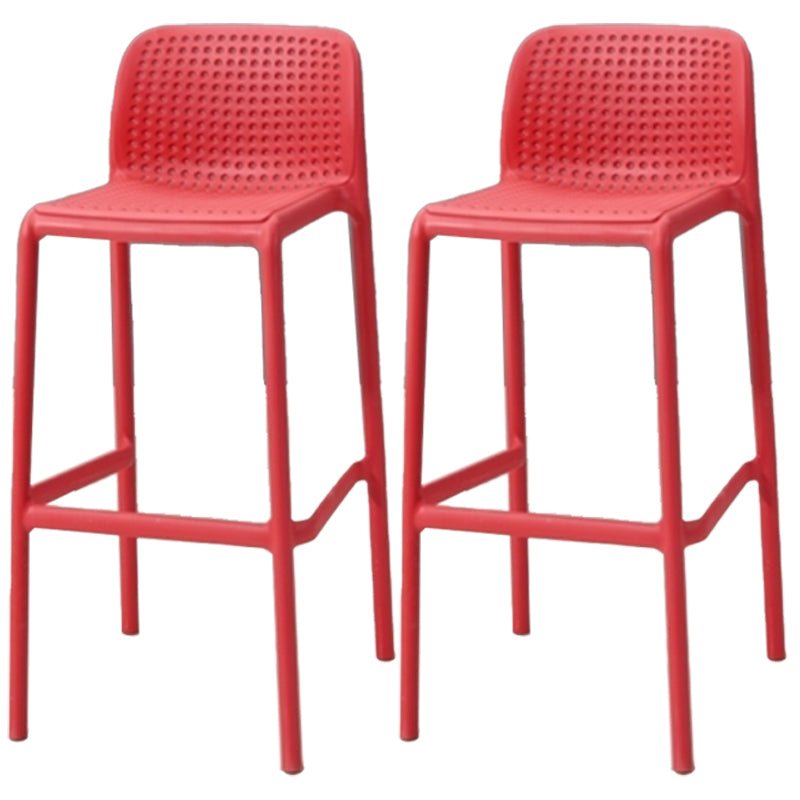 Sgabello da bar in plastica moderno sgabello da banco posteriore senza braccio con sedile di plastica e pedale