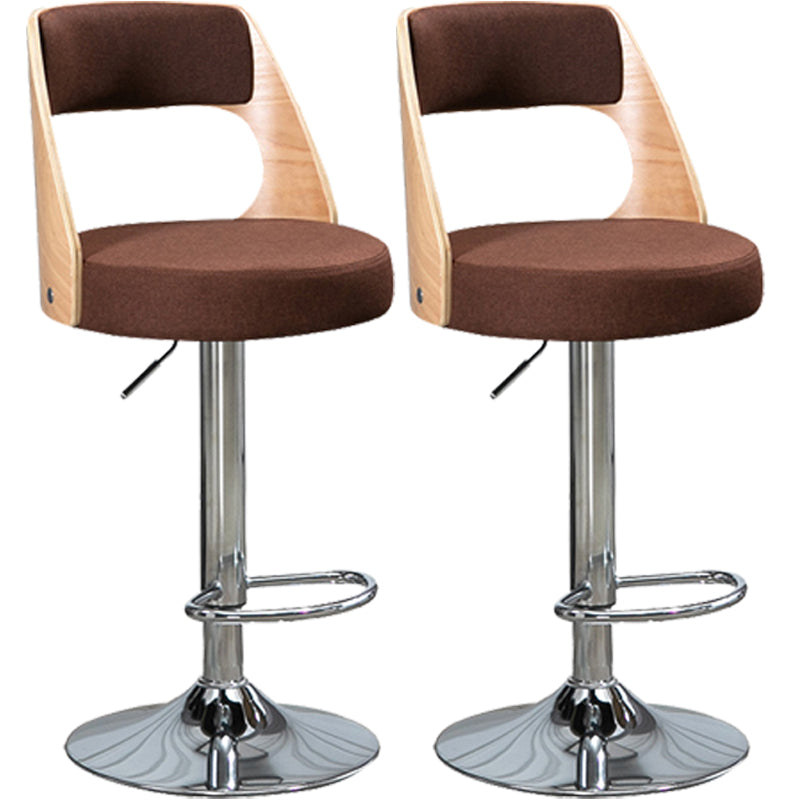 Taburete de bar de estilo industrial, taburete ajustable con asiento redondo y patas de metal para barra de mostrador