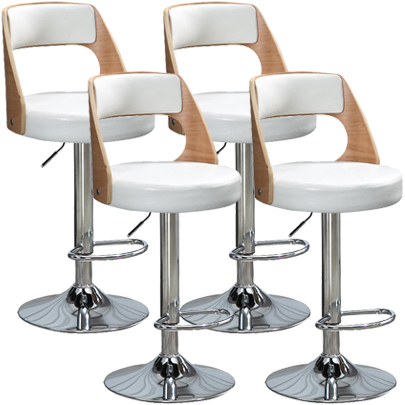 Taburete de bar de estilo industrial, taburete ajustable con asiento redondo y patas de metal para barra de mostrador