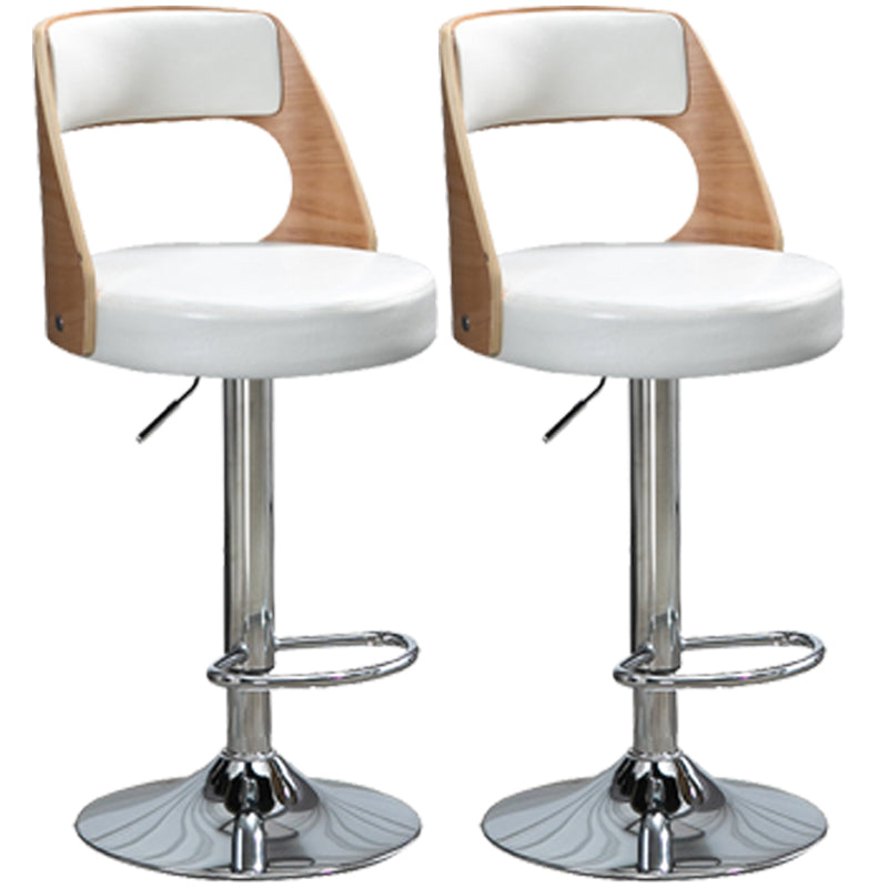 Taburete de bar de estilo industrial, taburete ajustable con asiento redondo y patas de metal para barra de mostrador